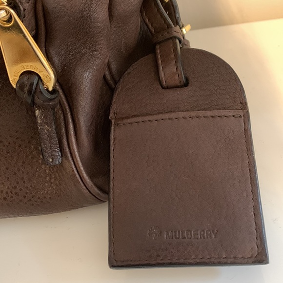 VGUC Mulberry Mabel Chocolate Brown Soft Napa Leather and Suede Shoulder Handbag - Picture 6 of 16